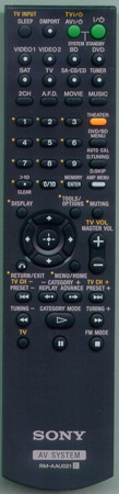 SONY 1-480-588-21 RMAAU021 Genuine  OEM original Remote