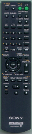 SONY 1-480-589-11 RMAAU024 Genuine  OEM original Remote