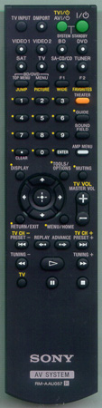 SONY 1-487-294-11 RMAAU057 Genuine  OEM original Remote