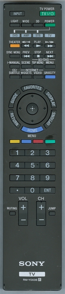 SONY 1-487-710-12 RM-YD036 Refurbished Genuine OEM Original Remote