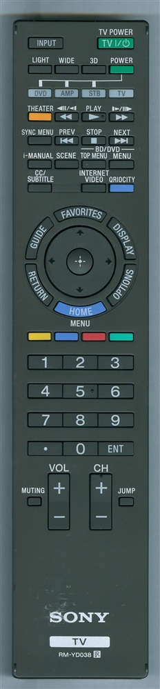 SONY 1-487-753-11 RMYD038 Refurbished Genuine OEM Original Remote