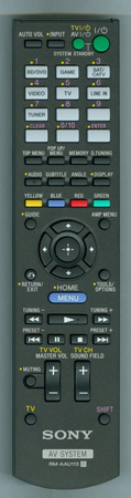 SONY 1-489-412-11 RMAAU113 Genuine  OEM original Remote