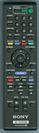 SONY 1-489-949-11 RMADP072 Genuine  OEM original Remote