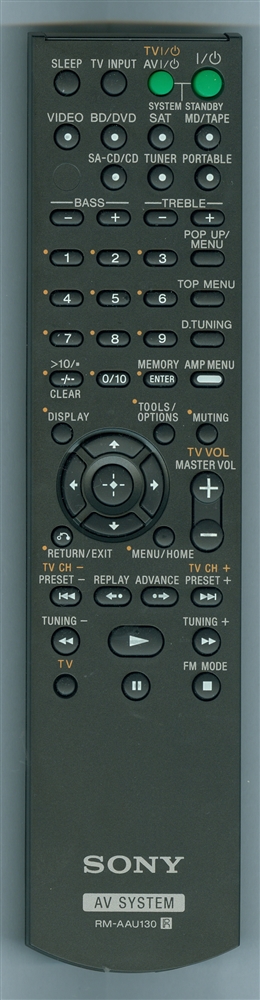 SONY 1-490-078-11 RMAAU130 Refurbished Genuine OEM Original Remote