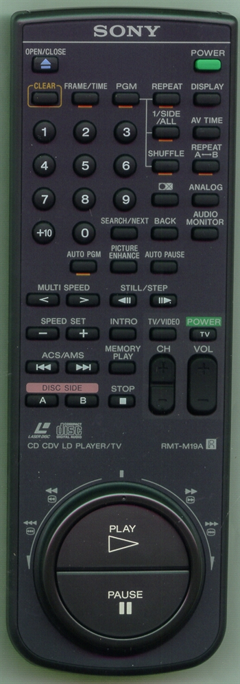 SONY 1-693-095-81 RMTM19A Refurbished Genuine OEM Original Remote