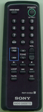 SONY 8-917-624-90 RMTCV25A Genuine  OEM original Remote