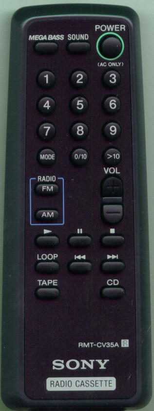 SONY 8-917-626-90 RMTCV35A Refurbished Genuine OEM Original Remote