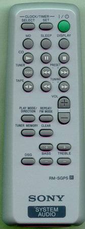SONY A-4433-976-A RM-SGP5 Genuine OEM original Remote