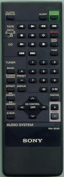 SONY RMS545 RMS545 Refurbished Genuine OEM Original Remote