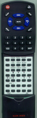 SONY 1-473-800-11 RM-DX200 replacement Redi Remote