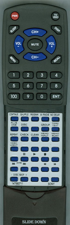 SONY 1-475-607-11 RM-DX57 replacement Redi Remote