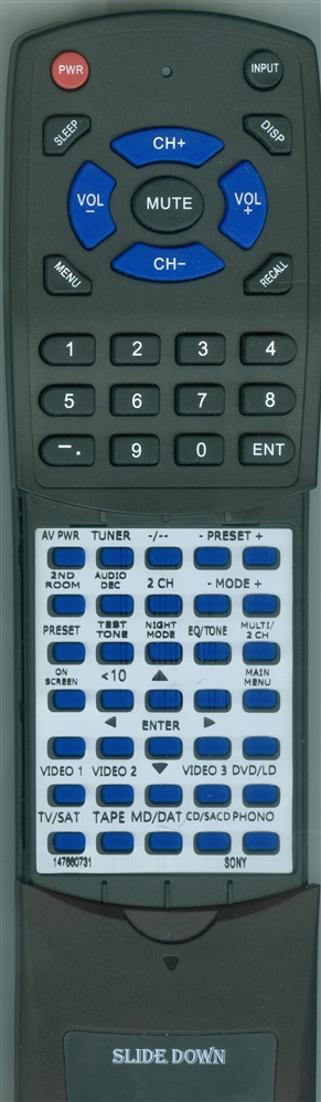 SONY 1-476-607-31 RMPP506L replacement Redi Remote