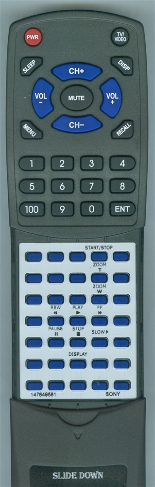 SONY 1-478-495-81 RMT833 replacement Redi Remote