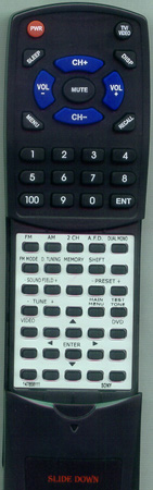 SONY 1-478-581-11 RMU66 replacement Redi Remote