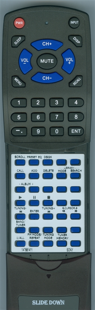 SONY 1-478-814-11 RMANP002 replacement Redi Remote