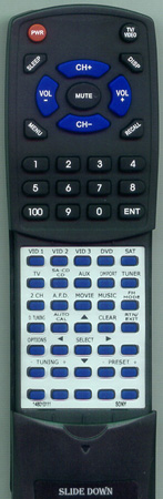 SONY 1-480-101-11 RMAAP017 replacement Redi Remote
