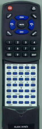 SONY 1-480-585-11 RMAAU020 replacement Redi Remote