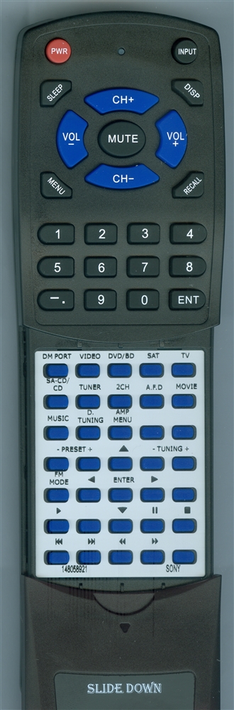SONY 1-480-589-21 RMAAU024 replacement Redi Remote