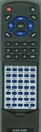 SONY 1-480-742-11 RMADP028 replacement Redi Remote