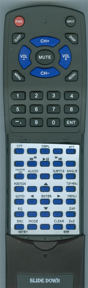 SONY 1-490-180-11 RM-X271 replacement Redi Remote