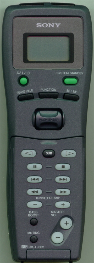 SONY 1-418-293-11 RM-LJ302 Genuine OEM original Remote