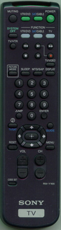 SONY 1-418-387-11 RM-Y168 Genuine OEM original Remote
