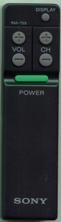 SONY 1-465-070-11 RM-759 Genuine  OEM original Remote