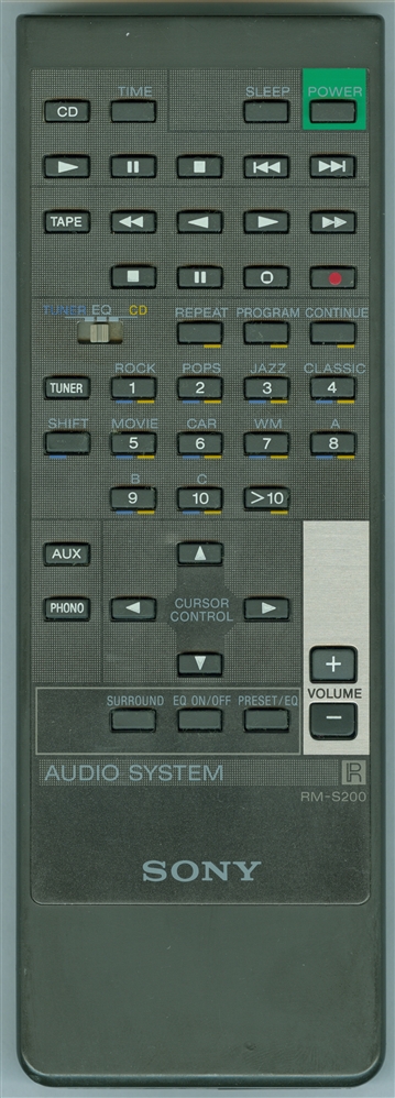 SONY 1-465-412-11 RMS200 Genuine OEM Original Remote