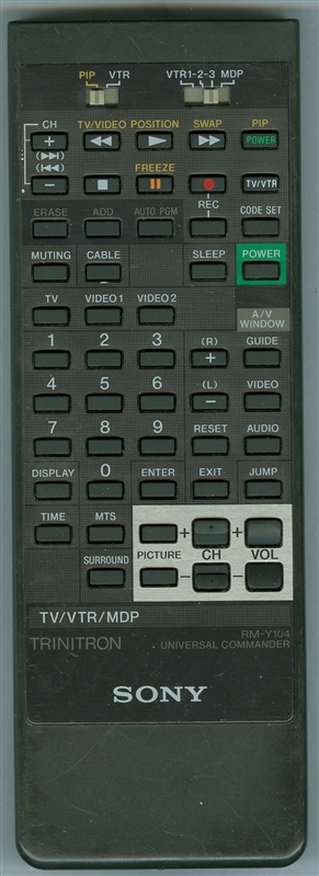 SONY 1-465-765-11 RM-Y104 Genuine OEM original Remote
