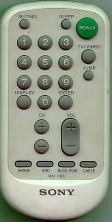 SONY 1-465-959-11 RM-793 Genuine  OEM original Remote