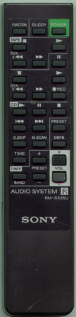SONY 1-467-179-21 RM-S535U Genuine  OEM original Remote