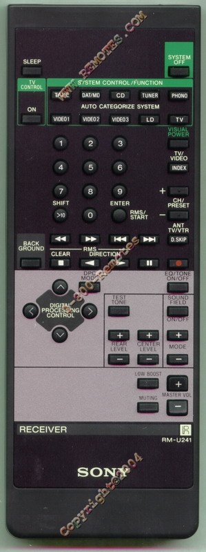 SONY 1-467-637-11 RM-U241 Refurbished Genuine OEM Original Remote