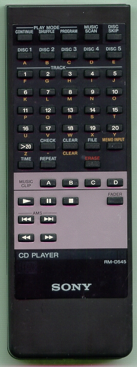 SONY 1-467-670-21 RM-D645 Genuine OEM original Remote