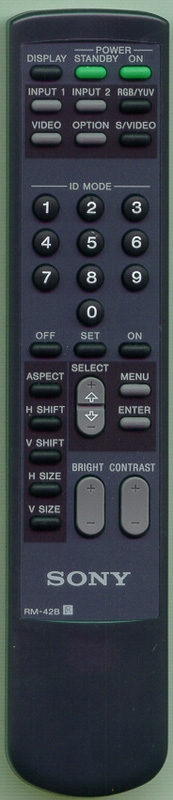 SONY 1-476-545-12 RM-42B Genuine OEM original Remote