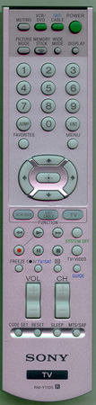 SONY 1-478-382-11 RMY1105 Genuine OEM original Remote