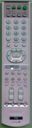 SONY 1-478-825-11 RM-Y1004 Genuine OEM original Remote
