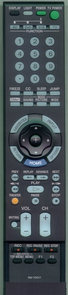 SONY 1-480-301-11 RM-YD017 Refurbished Genuine OEM Original Remote
