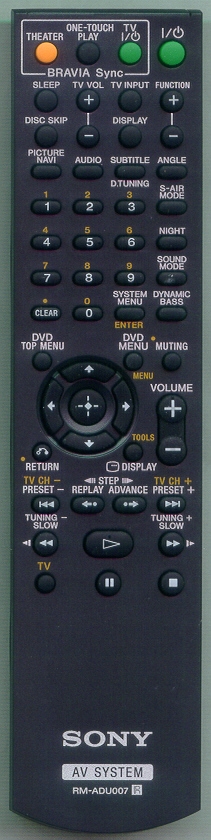 SONY 1-480-570-11 RM-ADU007 Genuine OEM original Remote