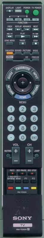 SONY 1-480-616-11 RM-YD024 Genuine  OEM original Remote