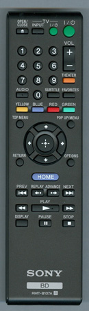 SONY 1-487-673-11 RMTB107A Genuine OEM original Remote