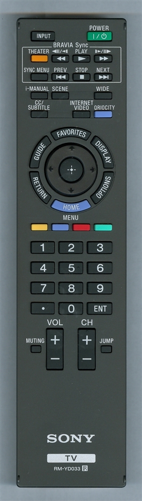 SONY 1-487-767-11 RM-YD033 Refurbished Genuine OEM Original Remote