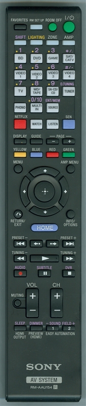 SONY 1-490-453-12 RM-AAU154 Genuine OEM original Remote