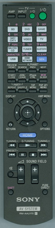 SONY 1-492-051-11 RMAAU170 Genuine OEM original Remote