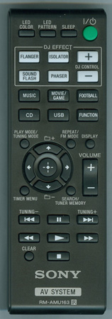 SONY 1-492-142-11 RM-AMU163 Genuine OEM original Remote