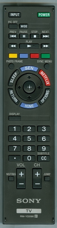 SONY 1-492-291-11 RM-YD096 Genuine OEM original Remote