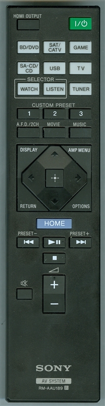 SONY 1-492-706-11 RM-AAU189 Genuine OEM original Remote