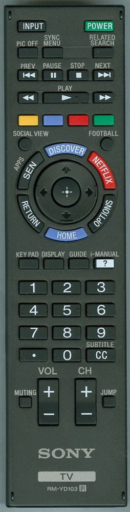SONY 1-492-767-21 RM-YD103 Refurbished Genuine OEM original Remote