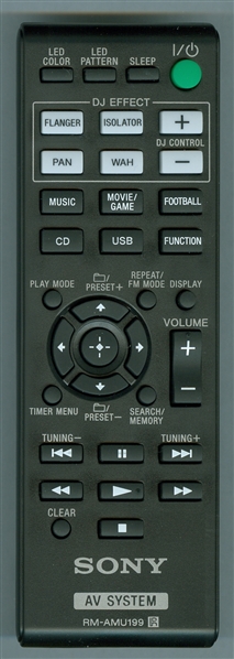 SONY 1-492-800-11 RM-AMU199 Genuine OEM original Remote