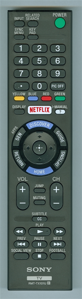 SONY 1-492-979-21 RMT-TX101U Genuine OEM original Remote