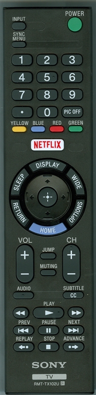 SONY 1-492-980-11 RMT-TX102U Genuine OEM original Remote